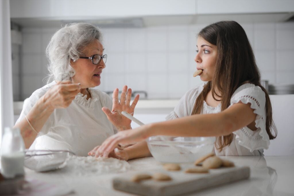 Grandmother & Granddaughter Baking