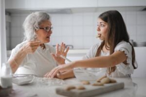 Grandmother & Granddaughter Baking
